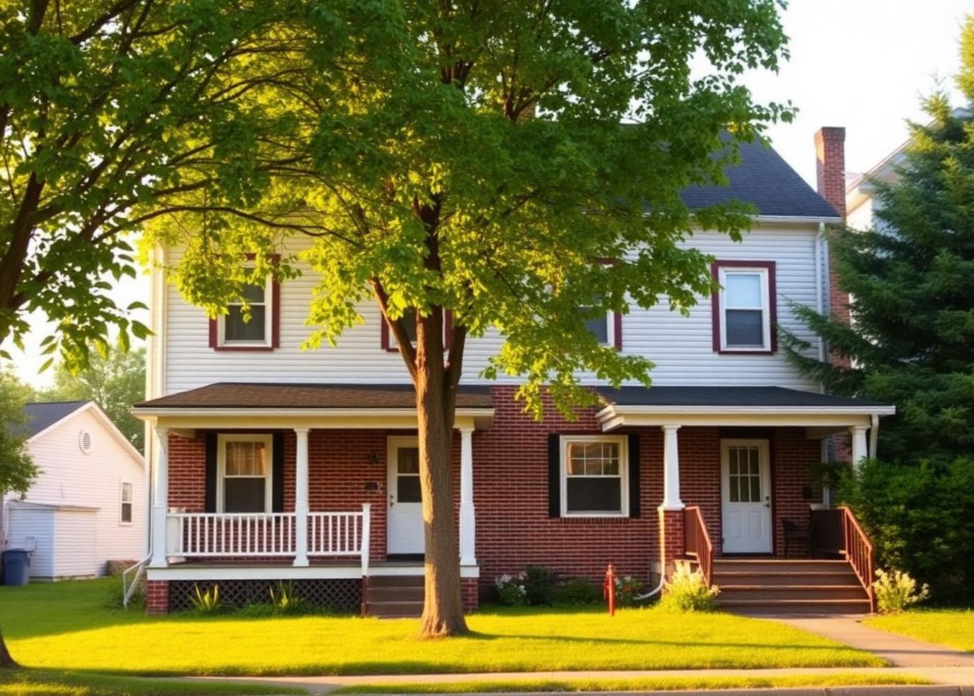 Two-family rental property on a tree-lined Capital Region street